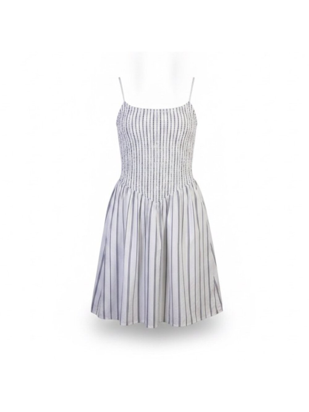 Abercrombie & Fitch Womens White Striped Cotton Sleeveless Dress Size M